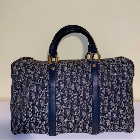 ✨SOLD✨AUTHENTIC DIOR BOSTON NAVY BAG - Picture 2 of 5